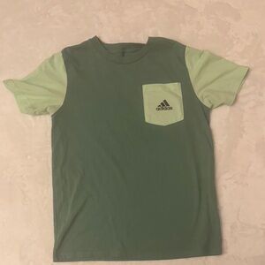 adidas Green Short Sleeve Kids Tee